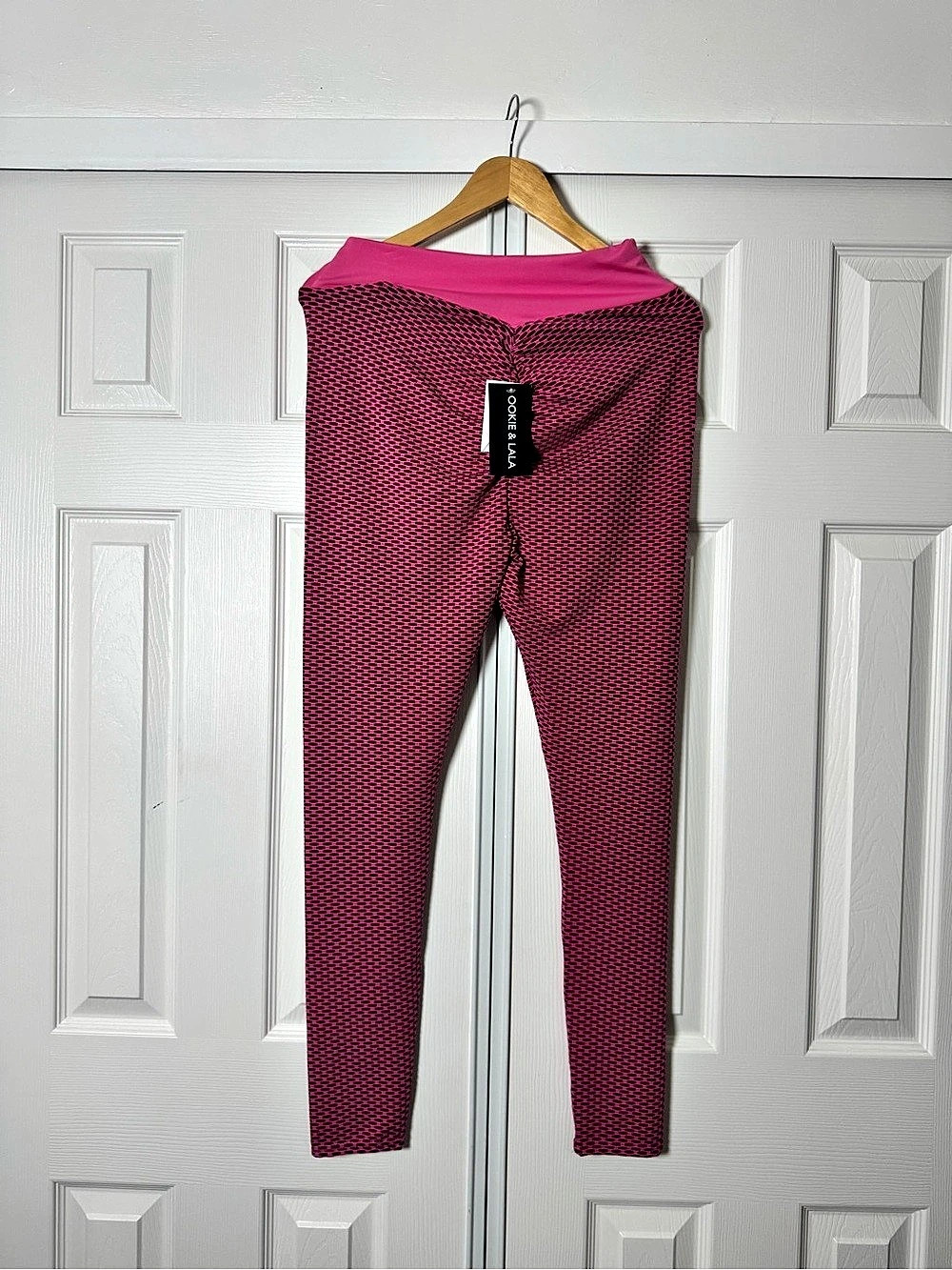LOOKIE & LALAPatterned Leggings in Pink Size Small NWT